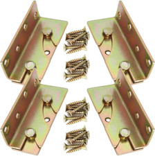 4 Sets Bed Rail Fittings No-Mortise Bed Rail Brackets Heavy Duty Bed Frame Hardw