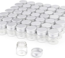 50 Pack,10ml Clear Glass Essential Oil Bottle,Empty Travel Glass Liquid Sample