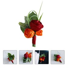 Artificial Rose Brooch Wedding Flower Corsage Corsages for Weddings Bride