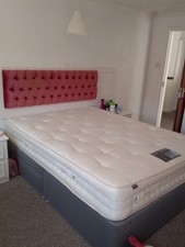 5ft King size bed hotel heavy mattress clean with 2 draws NO HEADBOARD