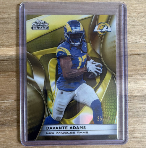 2024 Topps Chrome Black Davante Adams Los Angeles Rams #59 Gold Parallel 25/50