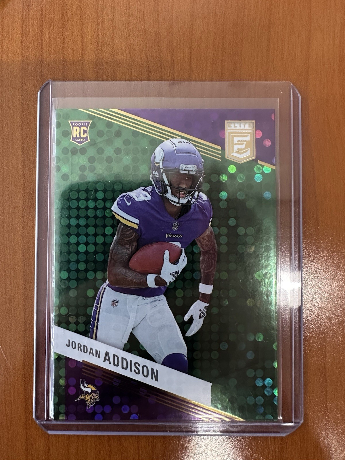 Jordan Addison 2023 Donruss Elite Green Disco Rookie Card  #157