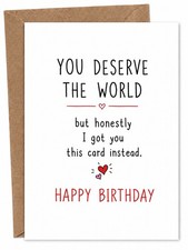Happy Birthday Greeting Card Blank Inside w/ Envelope, Original Fun Design