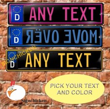 Custom Black German License Plate - Customize Your Plate Euro
