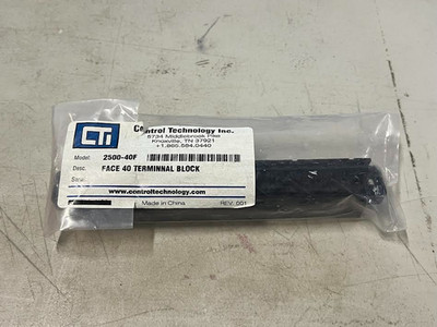 CTI Control Technology Inc 2500-40F Face 40 Terminal Block New Sealed