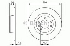 2x BOSCH Bremsscheiben Hinten passend für PEUGEOT 407 Coupe (6C) 289,5mm 0