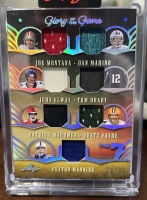 2025 Leaf Glory Of The Game Montana Marino Brady Mahomes Elway 7 Game Used  /30