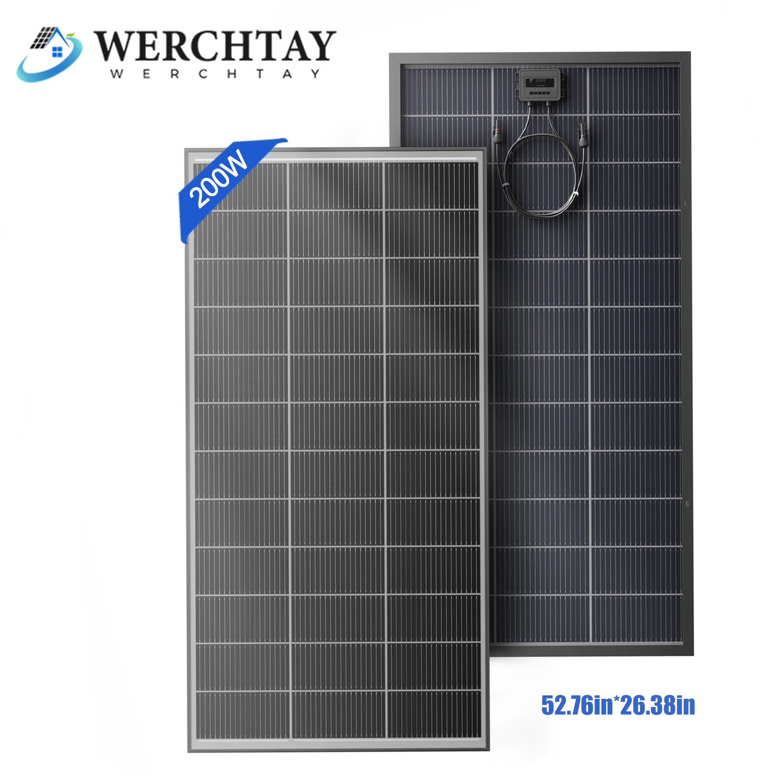 Bifacial Solar Panel 200W 12V Solar Battery Home PV Off-Grid Boat Power Charger