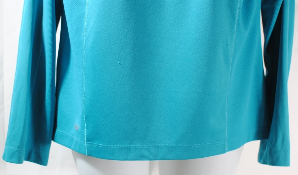 Camisa Pullover Top TAIL TECH Mujer Talla Grande Turquesa 1/4 Cremallera Manga Larga Foto 4 de 4