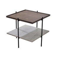 Brauner Beistelltisch Quadratischer Holztisch Modern WohnzimmermöBel