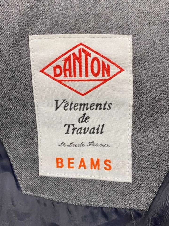 Chaqueta de plumón larga Danton de BEAMS personalizada 38 gris JD-8856 TWB 17A-FA-002 usada Foto 3 de 4