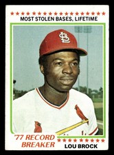 1978 TOPPS #1 LOU BROCK EX