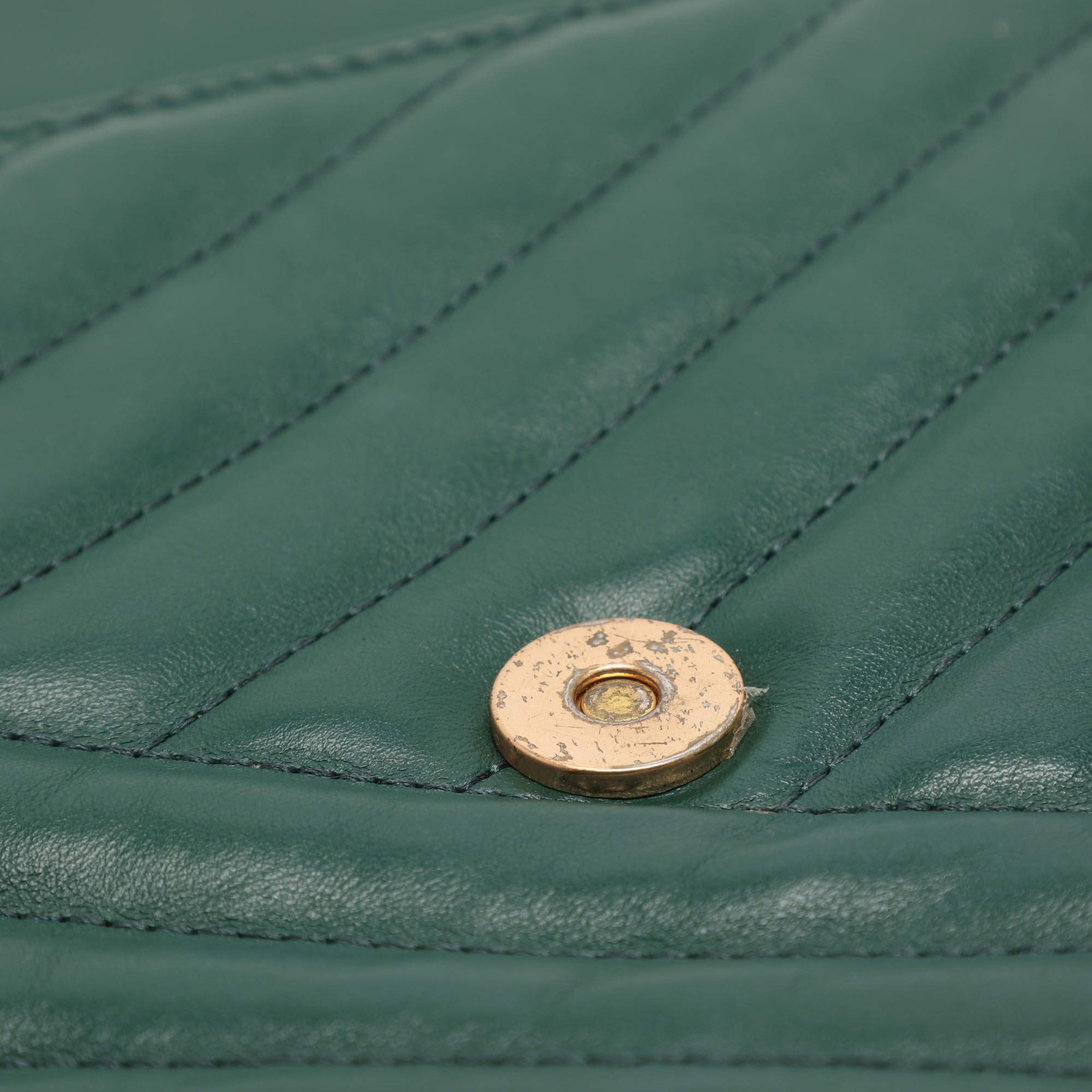 Tory Burch Kira Green Chevron Leather Shoulder Bag thumbnail 5