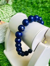 Beautiful Natural Gemstone Top Quality Deep Blue Lapis Lazuli Bracelet 10mm