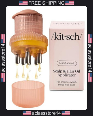Kitsch scalp and hair oil applicator stainless steel bristles for even