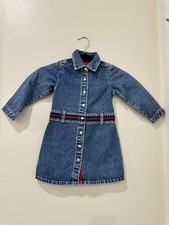 Vintage Tommy Hilfiger Girl's Denim Shirt Dress Size 3T 2005