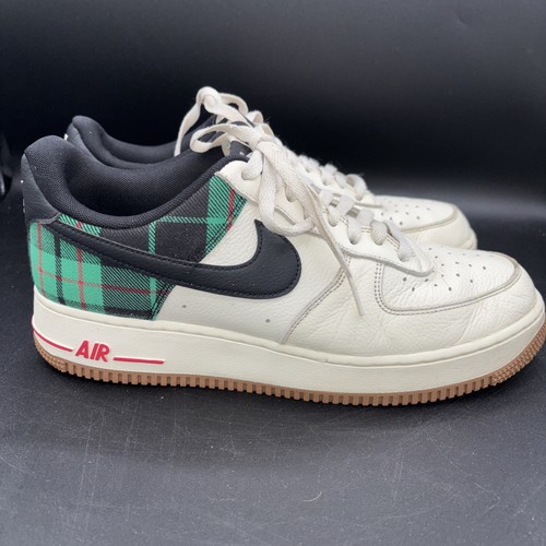 Size 9.5 - Nike Air Force 1 '07 LX Low Ivory Stadium Green Tartan Plaid Men’s - Picture 5 of 12