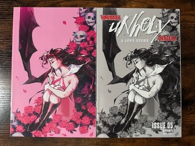 Vampirella/Dracula: Unholy #5 Virgin & 1:20  Black/White Ratio By Rose Besch NM+
