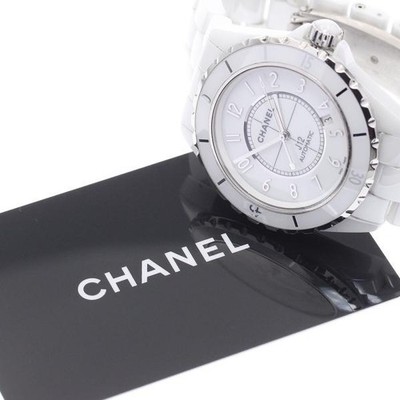 Chanel J12 H2981 42mm SS White Dial Automatic Date Watch #C5621