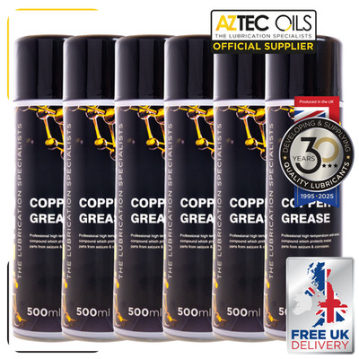 Aztec Kupferfett Aerosol Spray verhindert Anfall & Korrosion - 6x500ML