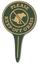   Please Keep Off Grass  No Dog Poop Yard Sign for Lawn/Garden, 9.5 x 5.25