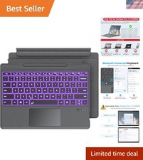 Surface Pro Ultra-Slim Wireless Keyboard: Backlit Keys & Touchpad for Efficiency