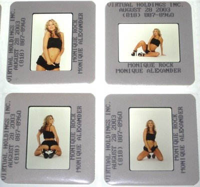 MONIQUE ALEXANDER Lot 26 ORIGINAL 35MM COLOR SLIDES 2003 ADULT FILM STAR
