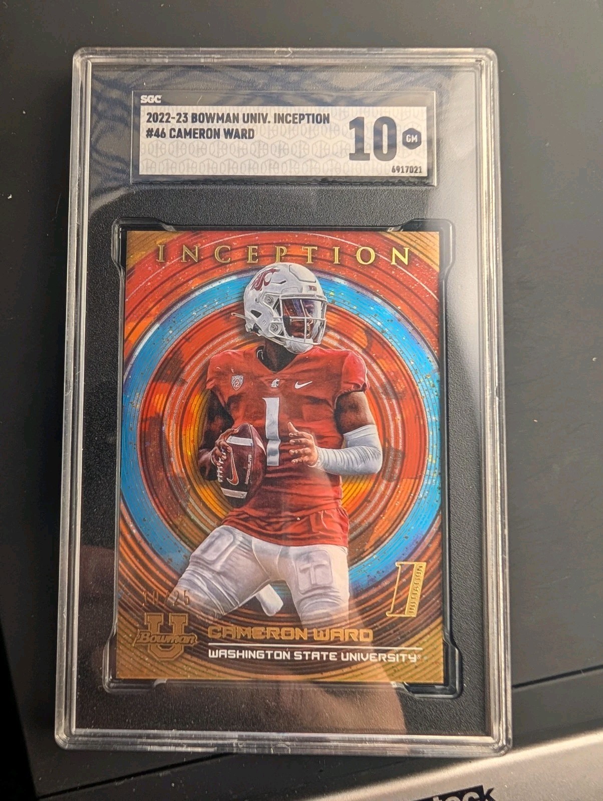 Cameron Cam Ward Orange /25 Inception 2022 Bowman Chrome U University