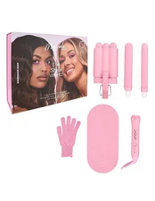 Mermade Hair 3 In 1 Style Wand, Hair Curler, 6 Pc Pink Set,  Retails $120 NIB