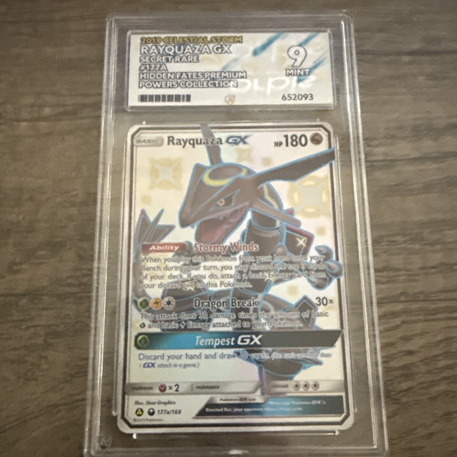 Pokémon TCG Rayquaza GX 177a/168 ACE 10 Hidden Fates