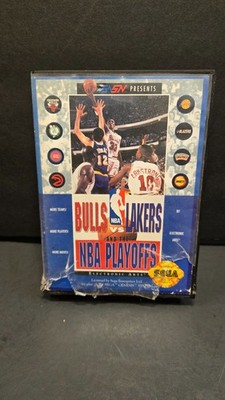 BULLS VS LAKERS NBA PLAYOFFS SEGA GENESIS CIB UNTESTED