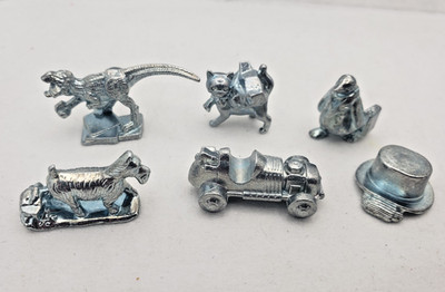 MONOPOLY Cheater's Edition 6 Pieces Metal Game Tokens Movers Replacement Pieces