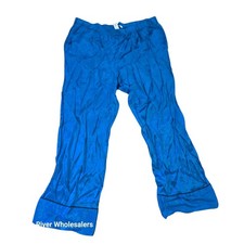 Victoria's Secret Satin Polka Dot Pajama Pants Lounge Sleepwear Comfy Blue XL