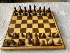 Schachspiel Figuren Mit Brett Holz Edel Gro&szlig;e Figuren Vollst&auml;dig