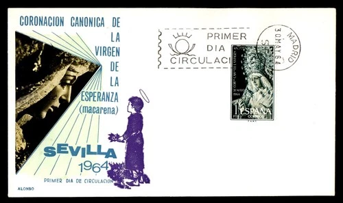 Mayfairstamps Spain FDC 1964 virgin of hope Macarena First Day Cover aaw_46745