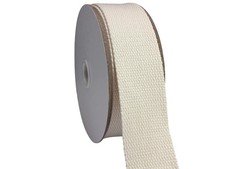 1 1/2 Inch 30Ft Off-White Heavy Cotton Webbing Strap Wide Flat Weave Webbing Str