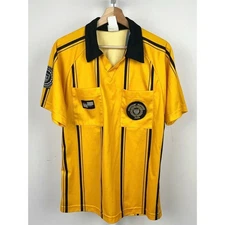 Official Sports US Soccer Federation Assistant Referee Jersey Striped Yellow S