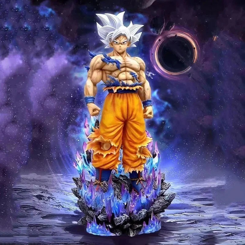 Figura Goku Ultra Instinto Dragon Ball 32Cm Anime Estatua PVC Juguete de Acción con Caja