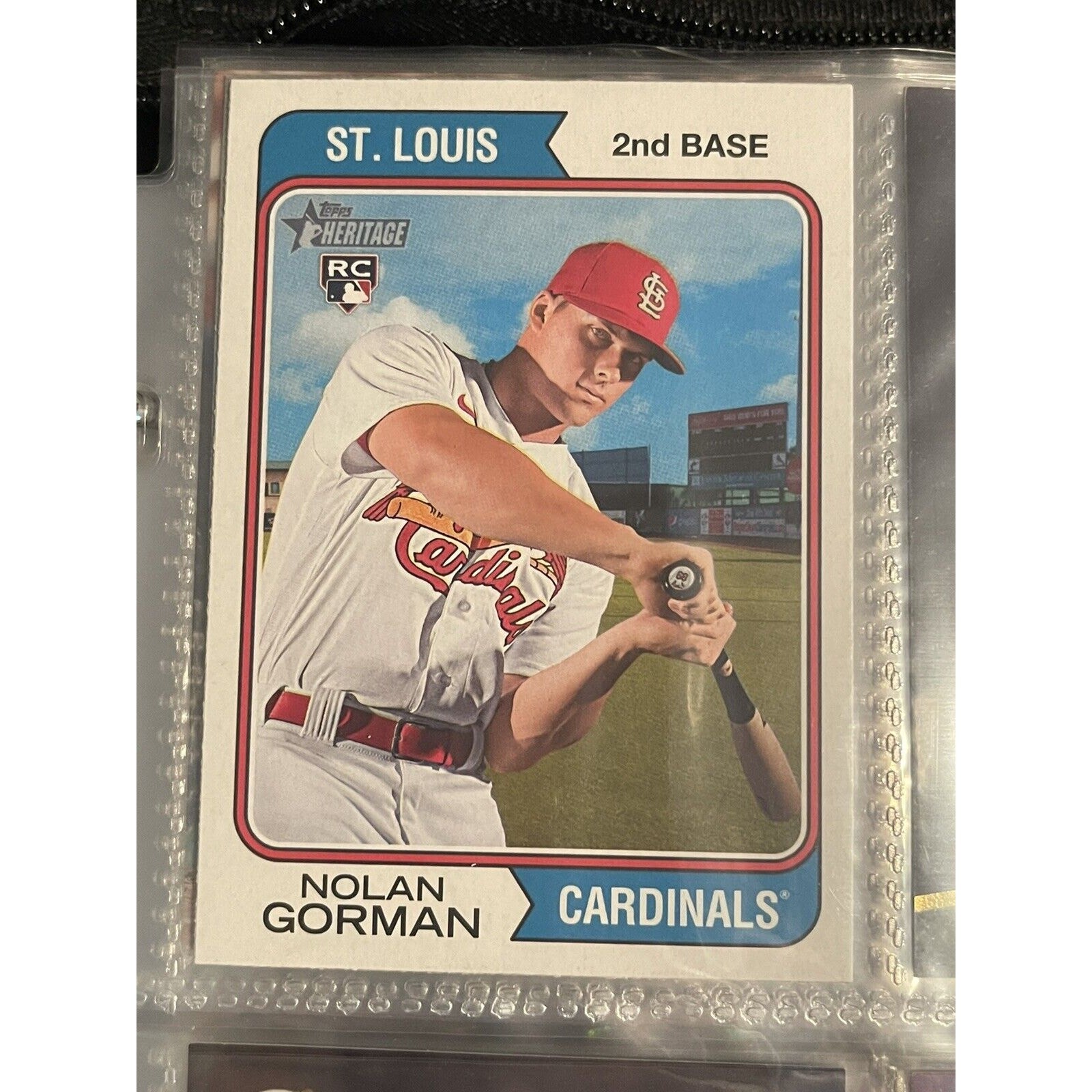 2023 Topps Heritage - #19 - Nolan Gorman - RC Rookie - St. Louis Cardinals