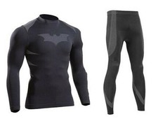 Batman Sports Fitness Quick Dry Tight Clothes Long Short Sleeve Pants Suit New