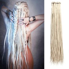 Kraler 36 Inch Blonde Dreadlock Extensions, Long Synthetic Crochet Dreads Ext...