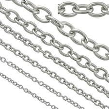 16.5 Feet Stainless Steel Cable Chain for Jewelry Making Bulk, 6mm Soldered L...