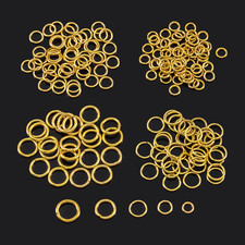 100Pcs Stainless Steel Jump Ring 4-8 Mm Gold Plated Split Rings for Jewelry Maki