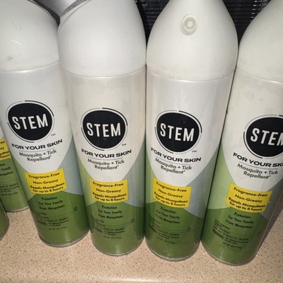 Lot of 4 Cans STEM Mosquito Repellent Picaridin Bug Spray, Fragrance-Free, 6 oz