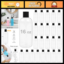 16 oz BPA Free Squeeze Bottles - Refillable Travel Containers for Toiletries, 24