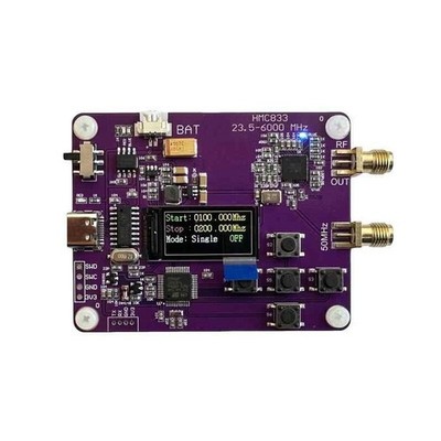 HMC833 RF Signal Generator Module (23.5MHz-6000MHz) 0.96'' OLED Display & Type-C