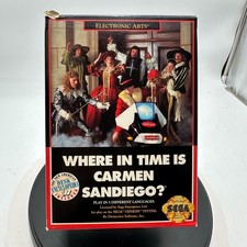Sega Genesis Where in Time Is Carmen Sandiego Video Game CIB