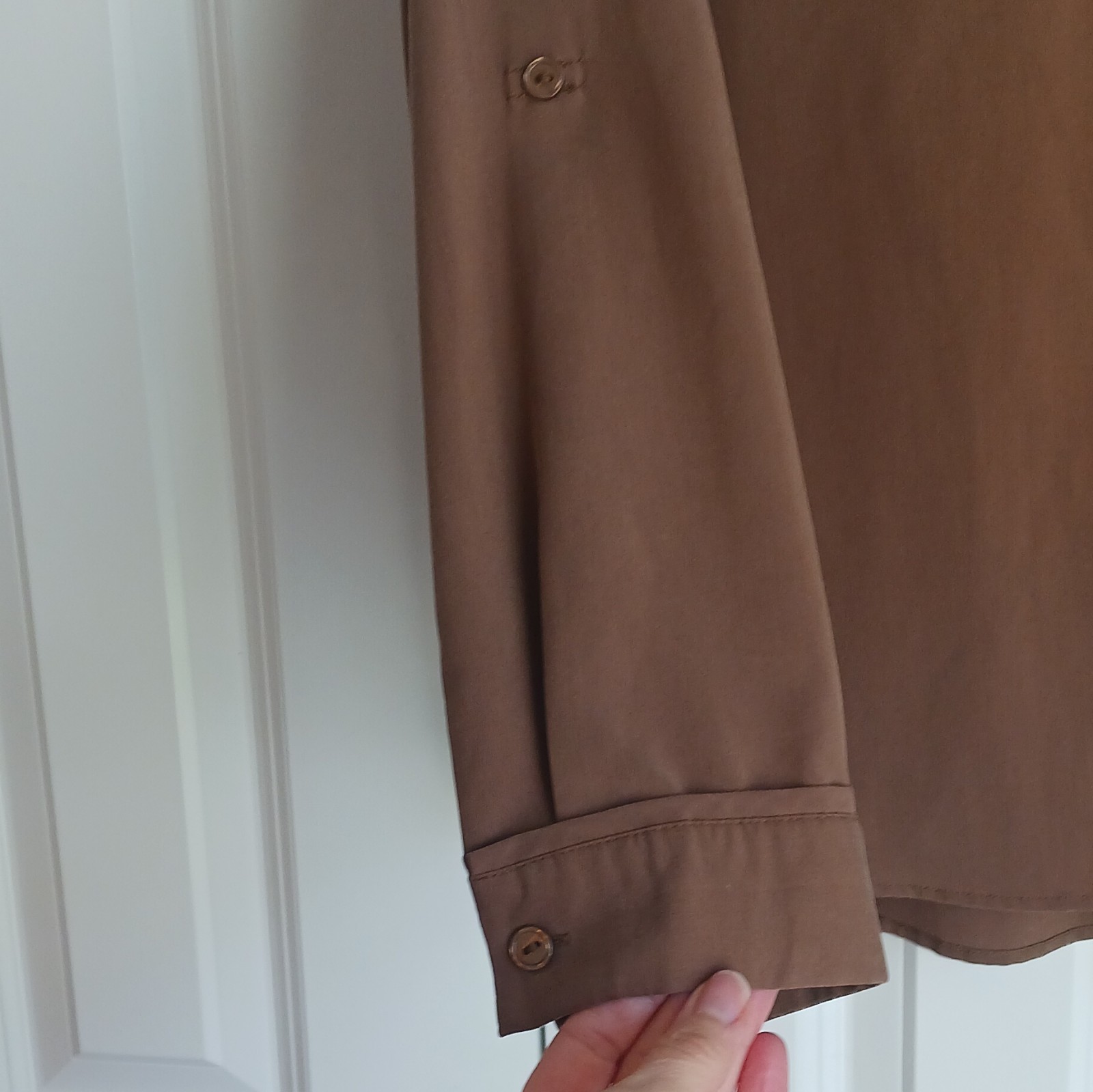 Chico's Brown Collared Button Front Long Sleeve B… - image 3