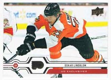 2019-20 UPPER DECK UD EXCLUSIVES OSKAR LINDBLOM 068/100 PHILADELPHIA FLYERS #76