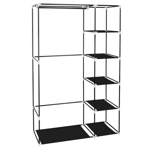 Heavy Duty Portable Closet Organizer Wardrobe Clothes Shoe Clothes Rack w/ Cover - Picture 4 of 17